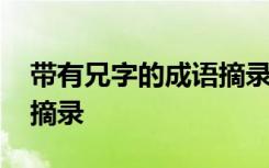 帶有兄字的成語摘錄及解釋 帶有兄字的成語摘錄