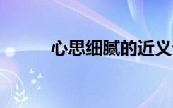 心思細(xì)膩的近義詞 細(xì)膩的近義詞