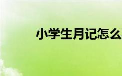 小學(xué)生月記怎么寫 月記小學(xué)作文