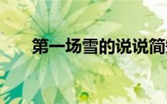 第一場雪的說說簡短 第一場雪的說說