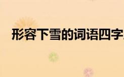 形容下雪的詞語四字成語 形容下雪的詞語