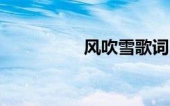風(fēng)吹雪歌詞 風(fēng)吹雪詩(shī)歌
