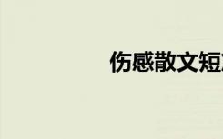 傷感散文短篇 傷感散文