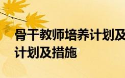 骨干教師培養(yǎng)計(jì)劃及實(shí)施方案 骨干教師培養(yǎng)計(jì)劃及措施