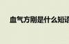 血?dú)夥絼偸鞘裁炊陶Z 血?dú)夥絼傇~語解析