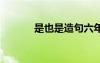 是也是造句六年級(jí) 是也是造句