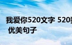 我愛你520文字 520我愛你短信浪漫情話句子 優(yōu)美句子