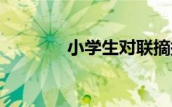 小學(xué)生對聯(lián)摘抄 小學(xué)生對聯(lián)