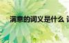 滿意的詞義是什么 詞語：滿意具體解析