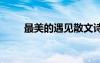 最美的遇見散文詩 最美的遇見散文