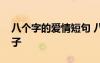 八個字的愛情短句 八個字的優(yōu)美唯美愛情句子