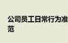 公司員工日常行為準(zhǔn)則 公司員工日常行為規(guī)范