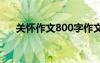 關懷作文800字作文 關懷的作文400字