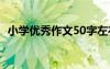 小學(xué)優(yōu)秀作文50字左右 小學(xué)優(yōu)秀作文50字