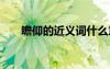 瞻仰的近義詞什么意思 瞻仰的近義詞