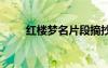 紅樓夢名片段摘抄 紅樓夢名段摘抄