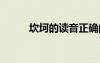 坎坷的讀音正確的是 坎坷的讀音