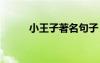 小王子著名句子 小王子個(gè)性名句