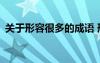 關(guān)于形容很多的成語(yǔ) 形容很多的成語(yǔ)185個(gè)