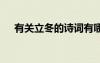 有關(guān)立冬的詩詞有哪些 有關(guān)立冬的詩詞