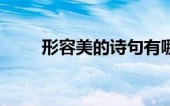形容美的詩(shī)句有哪些 形容美的詩(shī)句