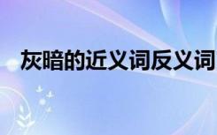 灰暗的近義詞反義詞 灰暗的同義詞是什么