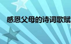 感恩父母的詩詞歌賦 感動感恩父母的詩歌