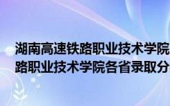 湖南高速鐵路職業(yè)技術(shù)學院2023年錄取分數(shù)線 湖南高速鐵路職業(yè)技術(shù)學院各省錄取分數(shù)線是多少