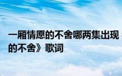 一廂情愿的不舍哪兩集出現(xiàn) 那年花開月正圓插曲《一廂情愿的不舍》歌詞