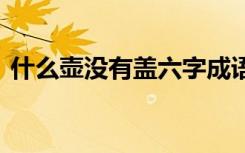 什么壺沒有蓋六字成語 什么壺沒有蓋的謎語