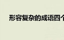 形容復(fù)雜的成語四個字 形容復(fù)雜的成語