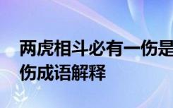 兩虎相斗必有一傷是成語嗎 兩虎相斗必有一傷成語解釋