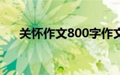關(guān)懷作文800字作文 關(guān)懷的作文400字