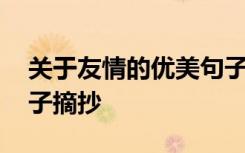 關于友情的優(yōu)美句子段落大全 友情的優(yōu)秀句子摘抄