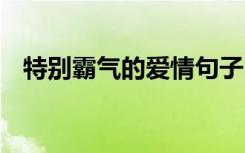 特別霸氣的愛(ài)情句子 霸氣超拽愛(ài)情的句子