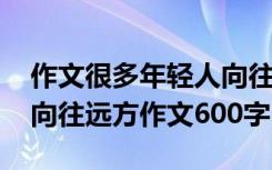 作文很多年輕人向往外面世界追尋詩和遠方 向往遠方作文600字