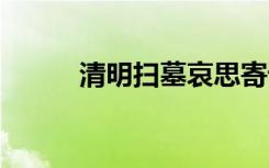 清明掃墓哀思寄語 清明掃墓悼詞