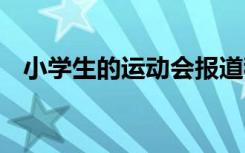 小學(xué)生的運動會報道稿 小學(xué)運動會報道稿
