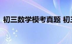 初三數(shù)學?？颊骖} 初三數(shù)學模擬試題含答案