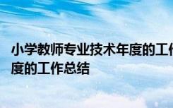 小學(xué)教師專業(yè)技術(shù)年度的工作總結(jié)范文 小學(xué)教師專業(yè)技術(shù)年度的工作總結(jié)