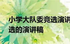 小學(xué)大隊委競選演講稿100字 小學(xué)大隊委競選的演講稿