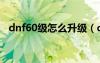 dnf60級(jí)怎么升級(jí)（dnf66級(jí)去哪升級(jí)快）