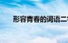 形容青春的詞語二字 形容青春的詞語