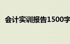 會計(jì)實(shí)訓(xùn)報(bào)告1500字大學(xué)篇 會計(jì)實(shí)訓(xùn)報(bào)告