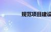規(guī)范項(xiàng)目建設(shè)管理（規(guī)范）