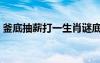 釜底抽薪打一生肖謎底（釜底抽薪打一生肖）