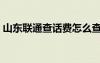 山東聯(lián)通查話費怎么查詢（山東聯(lián)通查話費）
