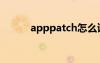 apppatch怎么讀（apppatch）