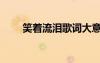 笑著流淚歌詞大意（笑著流淚歌詞）