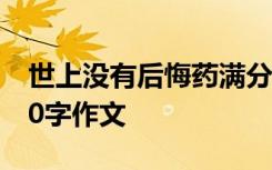 世上沒有后悔藥滿分作文 世上沒有后悔藥300字作文